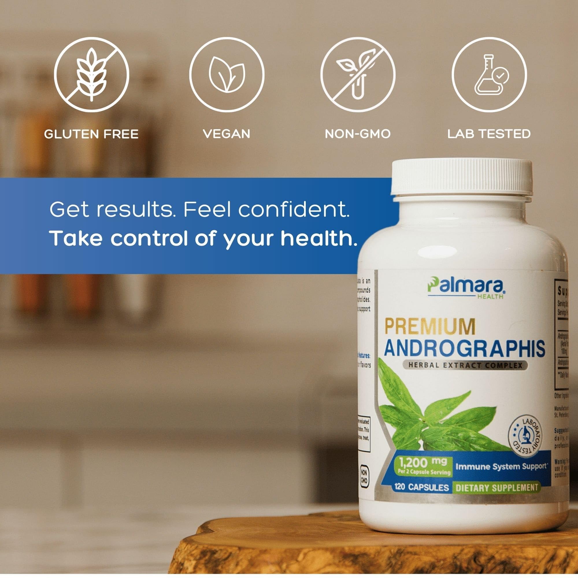Palmara Health Premium Andrographis Paniculata Extract 1,200mg with 100mg Andrographolides Vegan Capsules for Immune & Digestive Support, Non-GMO, Gluten Free, Herbal Dietary Supplement Palmara HealthAu supplements