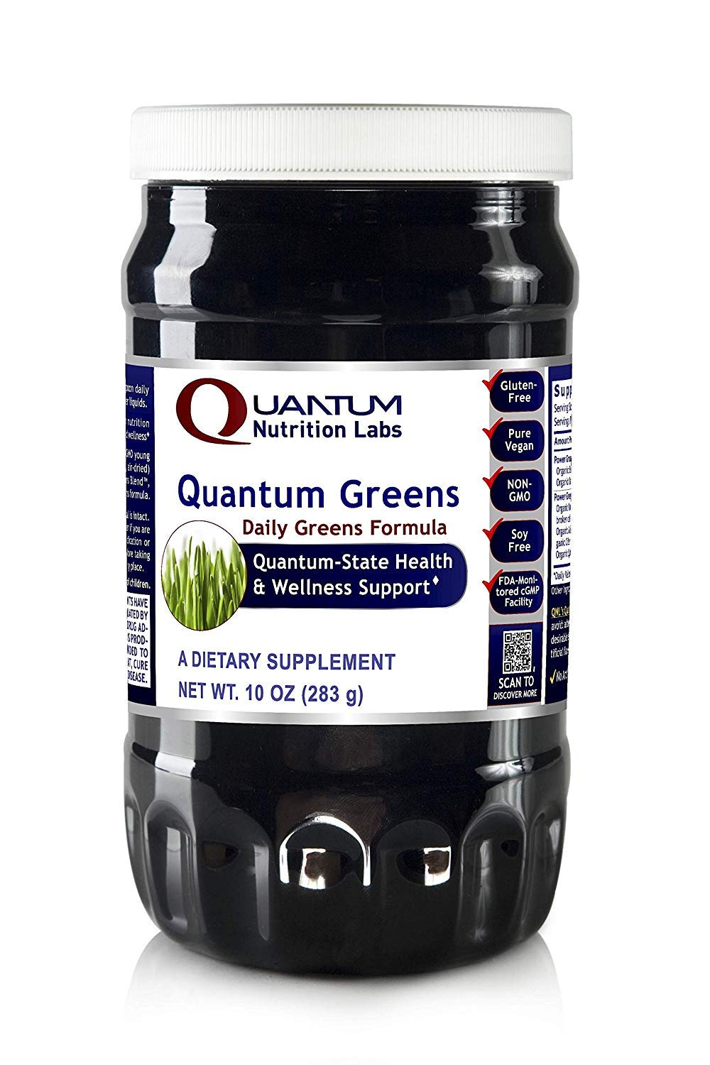 Quantum Nutrition Labs Quantum Organic Greens- Super Greens Powder, Greens Superfood Powder for Drinks, Green Juice, Nutrition Support, Supergreens for Men & Women, Spinach, Alfalfa, Chlorella - 10 oz Quantum NutritionAu supplements
