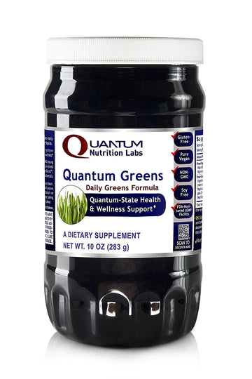 Quantum Nutrition Labs Quantum Organic Greens- Super Greens Powder, Greens Superfood Powder for Drinks, Green Juice, Nutrition Support, Supergreens for Men & Women, Spinach, Alfalfa, Chlorella - 10 oz Quantum NutritionAu supplements