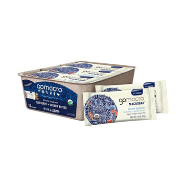 GoMacro Macrobar Organic Vegan Protein Bars - Blueberry + Cashew Butter , 2.3 Ounce GoMacroAu supplements