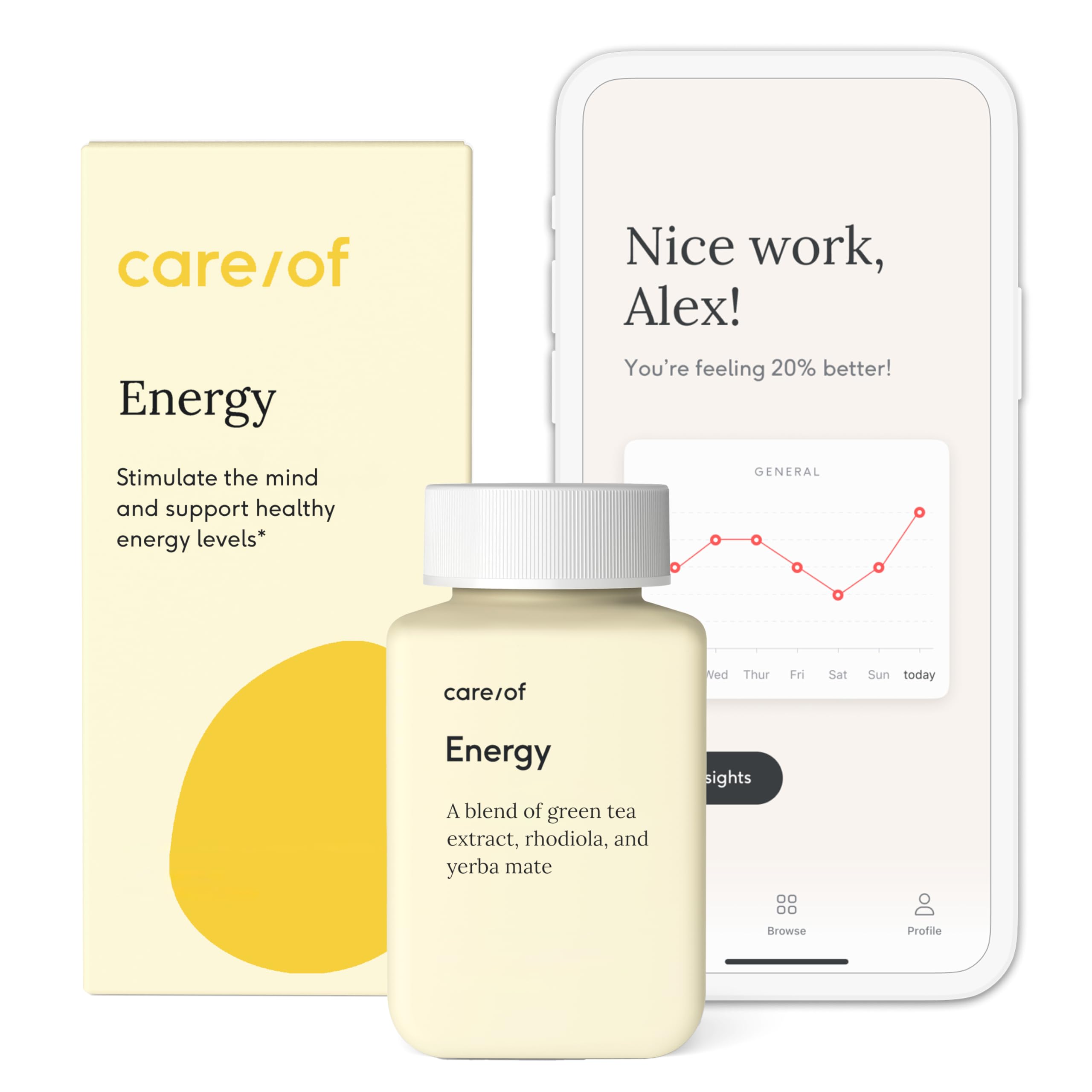 Care/of Natural Energy Supplements for Fatigue Vitamins for Energy and Tiredness for Women & Men, Energy Vitamins for Women for Healthy Energy, Energy Supplements for Women – 30 Energy Pills Care/ofAu supplements