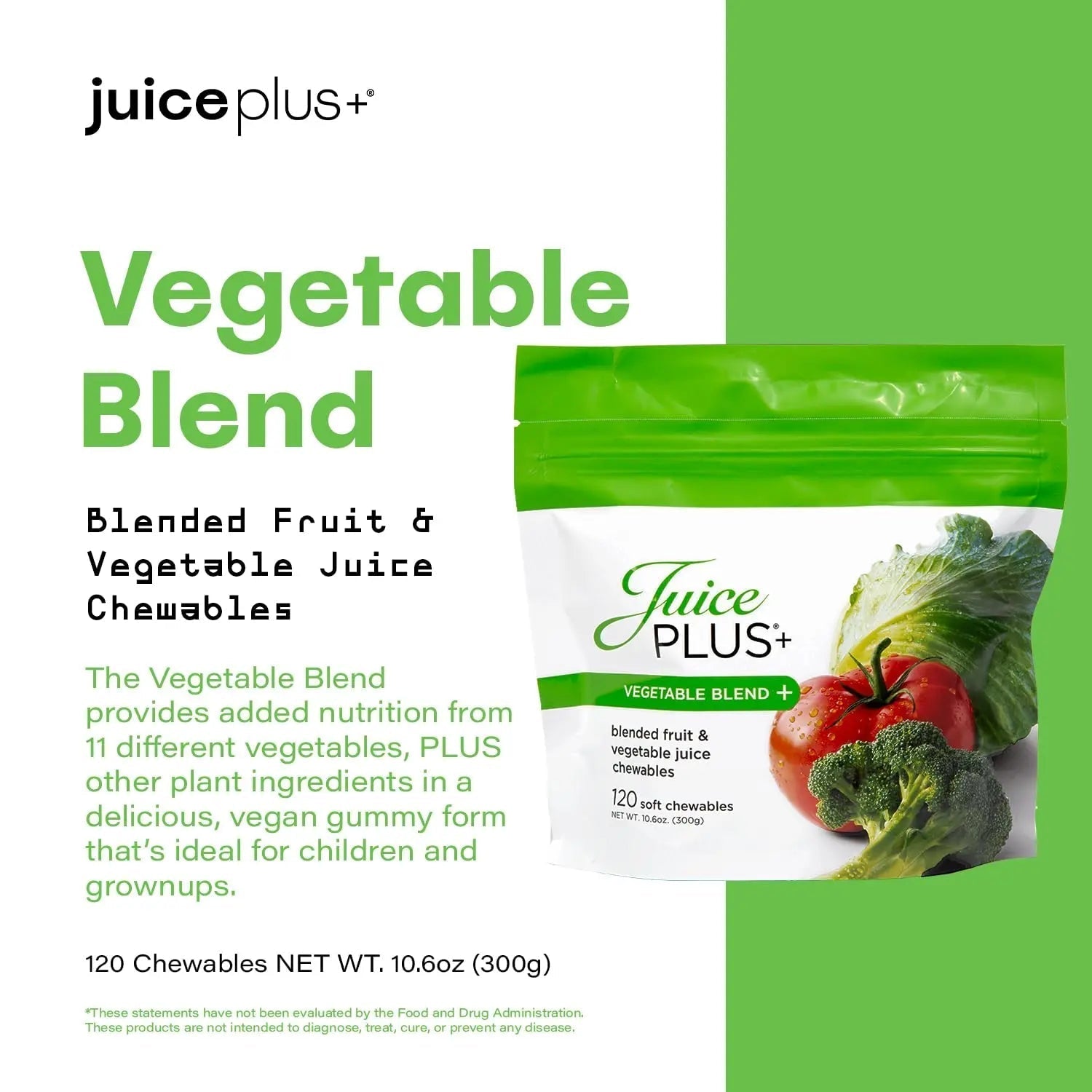 JuicePlus+ Vegetable Blend Soft Chews (Chewables) - Delicious Vegan Gummies with 11 Nutrient-Rich Vegetables for Daily Wellness! Juice Plus+Au supplements