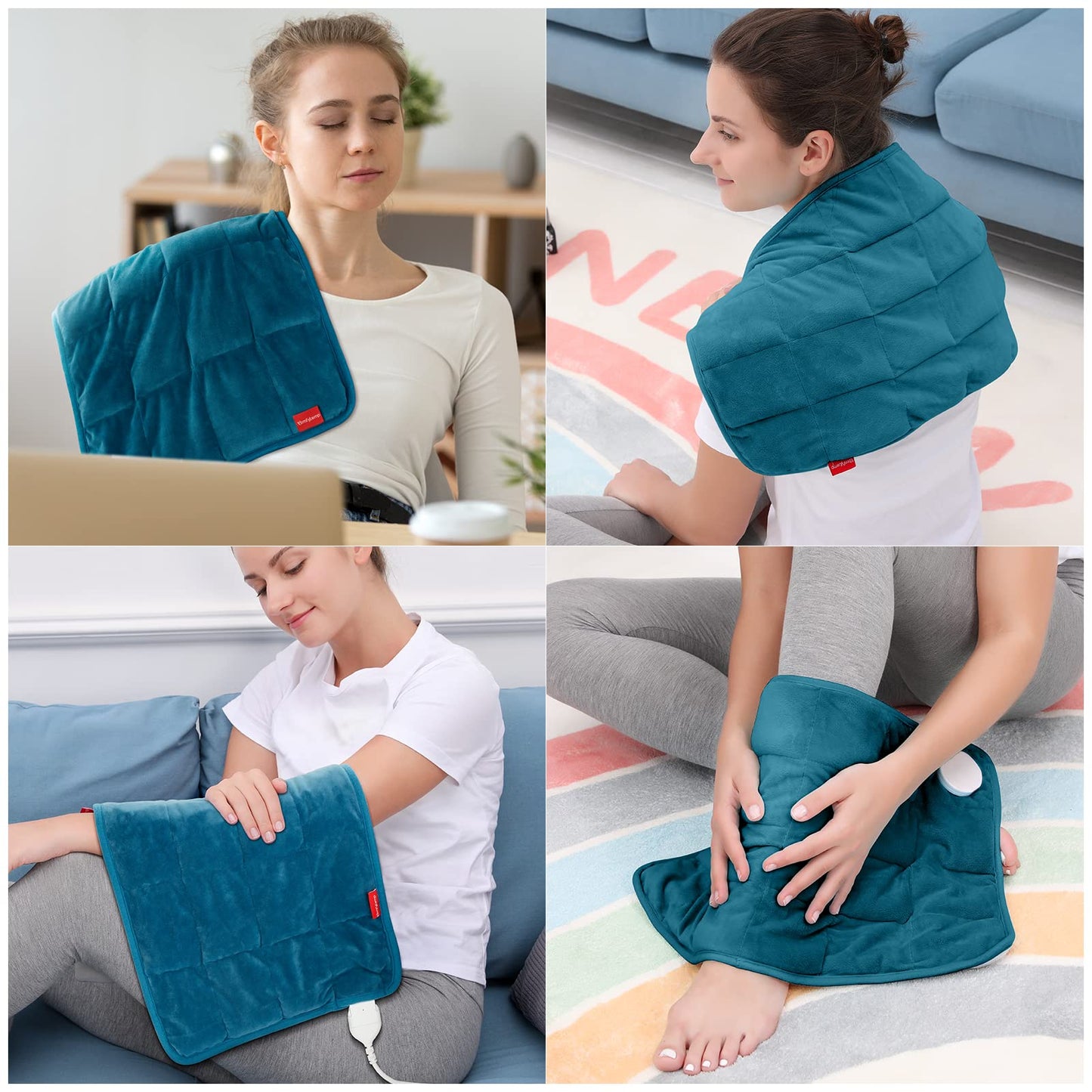 Comfytemp Full Weighted Heating Pad for Back Pain & Cramps Relief, 2.2lb Large Electric ComfytempUS supplements
