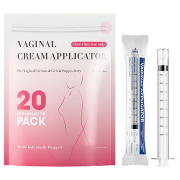 Disposable Vaginal Suppository Applicator for Women – 8ml Lube Injector Syringes with Smooth Tip, Fits Most Creams Gels Pills Tablet Suppositories, Sterilized Individually Wrapped, Pack of 20 BeHerkUS supplements