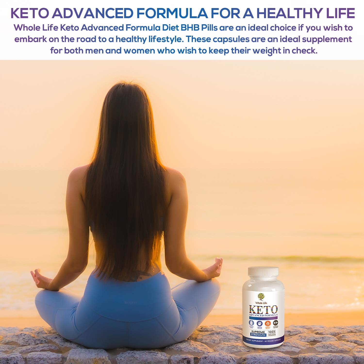 WHOLE LIFE Keto Advanced Formula Diet BHB Pills - Ketogenic All Natural, Support WHOLE LIFEUS supplements