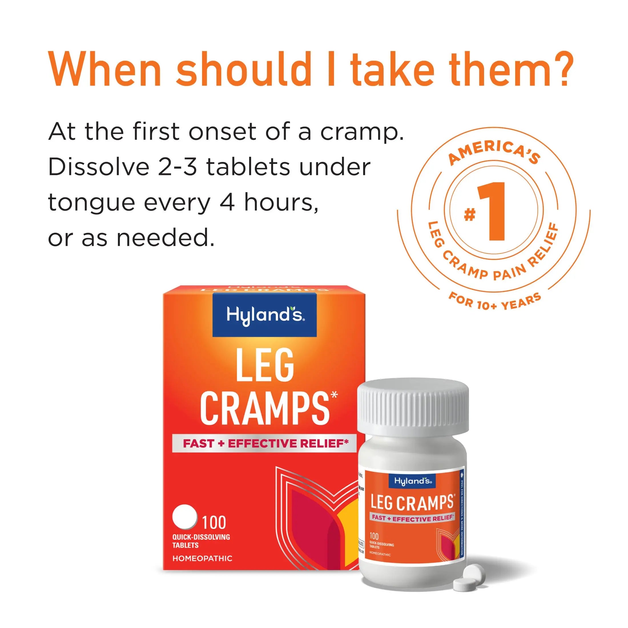 Hyland's Leg Cramps, Relief of Leg, Calf, Charley Horses, and Foot Cramps, 100 Quick-Dissolving Tablets Hyland'sAu supplements