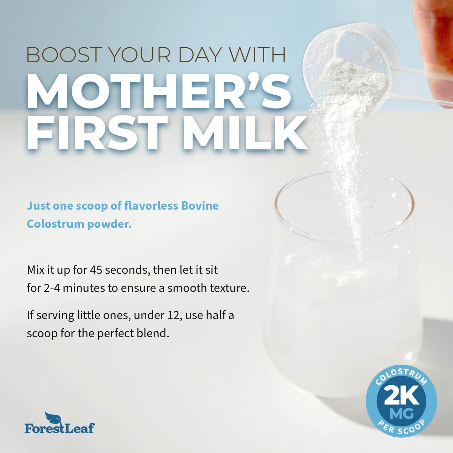 ForestLeaf Colostrum Powder 50% IgG Highest Concentration - Grass Fed Bovine ForestLeafUS supplements
