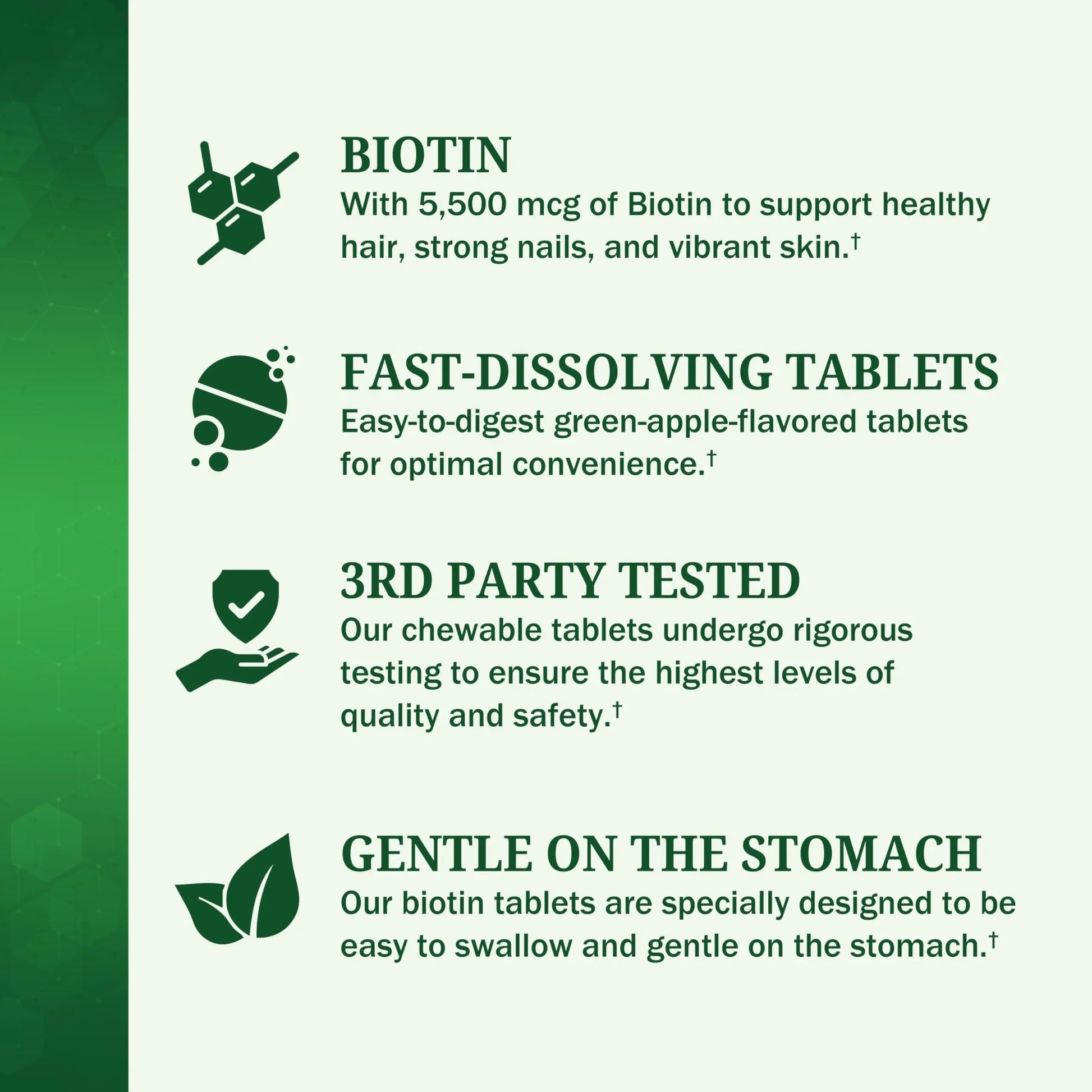 BioSchwartz Bariatric Biotin Chewable Tablets - 5500mcg Biotin per Serving - Green Apple Flavor, 3 Month Supply - Sugar-Free Hair Skin Nails Vitamins BioSchwartzAu supplements