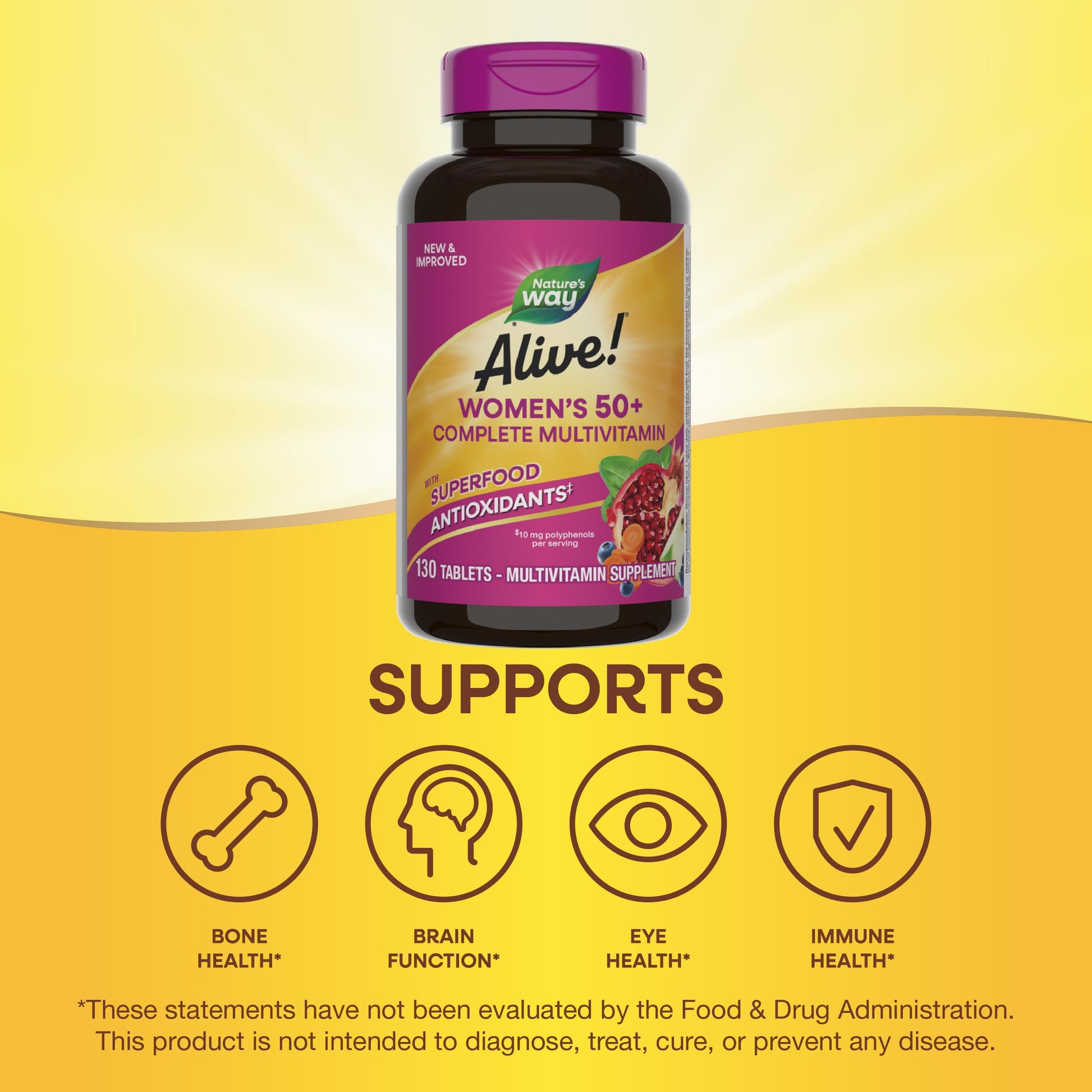 Nature's Way Alive! Women's 50+ Complete Multivitamins, Supports Healthy Heart, Brain, Bones Nature's WayAu supplements