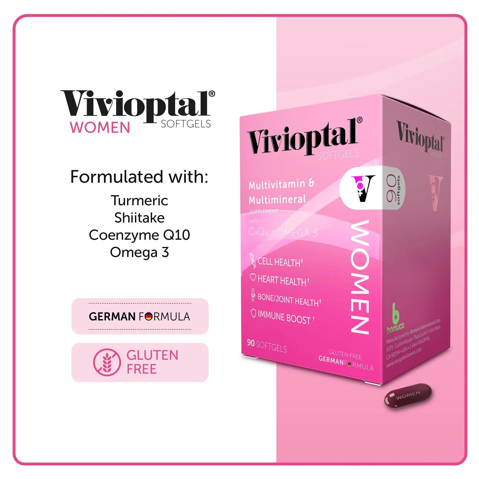 Vivioptal, Women, Multivitamin & Multimineral Supplement, 90 Capsules Vivioptal VitaminsAu supplements