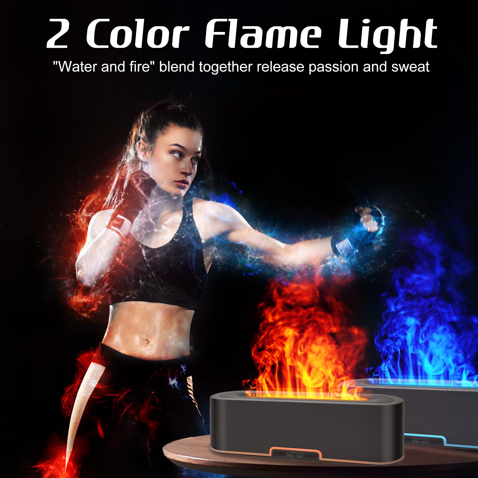 Jpord Flame Fire Essential Oil Diffuser,200ml Aromatherapy Diffuser,Fire Cool Mist Scent Diffuser JpordAu supplements