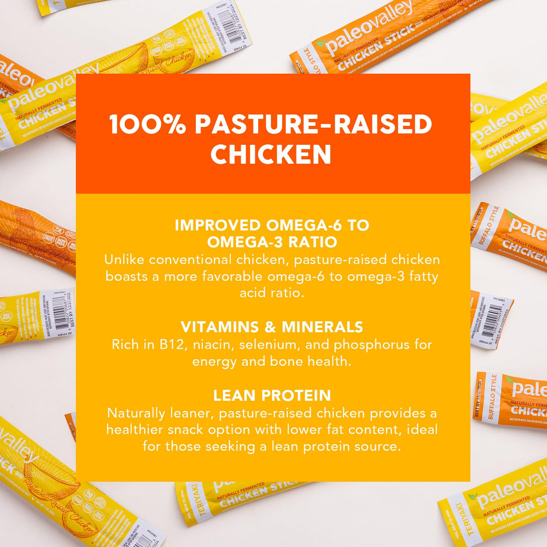 Paleovalley Pasture-Raised Chicken Sticks – 10 Pack – 7g Protein per Stick – Keto-Friendly, Paleo, Gluten-Free, Nitrate-Free – On-the-Go Snack (10 Pack, Teriyaki) PaleovalleyUS supplements