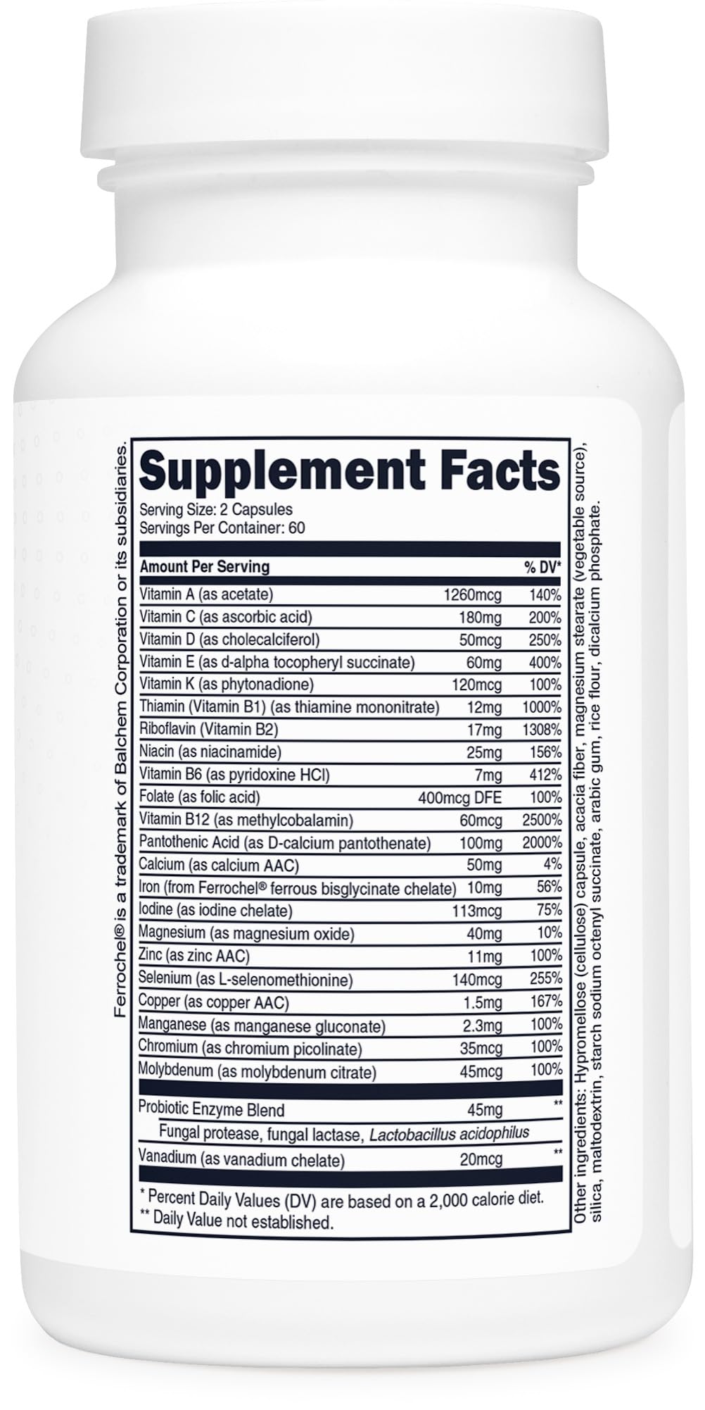 Type Zero Multivitamin Capsules (120 Capsules) (1300 mg) - with Probiotics + 22 Vitamins and Minerals, GMO-Free Type ZeroUS supplements