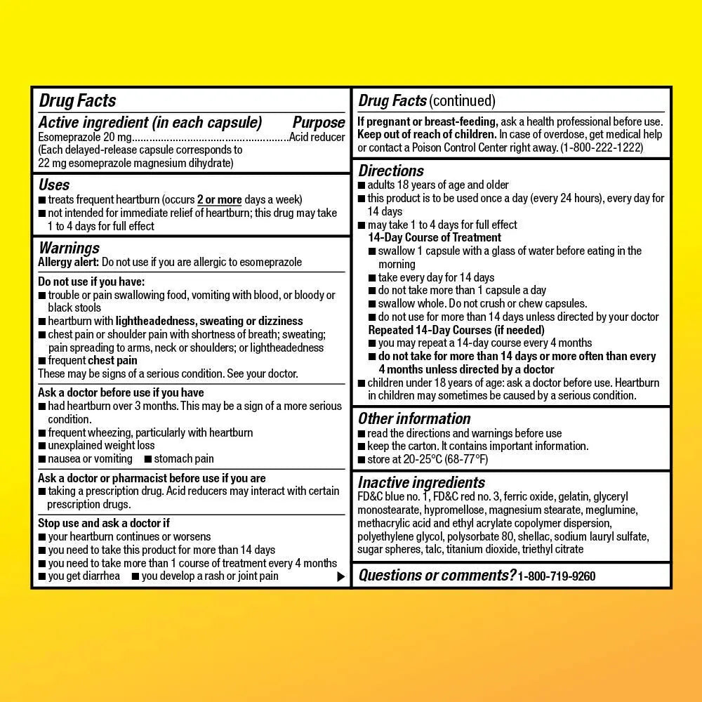 Amazon Basic Care Esomeprazole Magnesium Delayed Release Capsules, 20 mg, Acid Reducer, 42 Count Amazon Basic Carenz supplements
