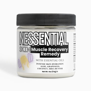Nessential Skin Muscle Recovery Remedy with Essential Oils, Intense Hydration Cream, Natural Ingredients, Aloe, Grapeseed, Coconut, Shea Butter, 4 oz Nessential SkinAu supplements