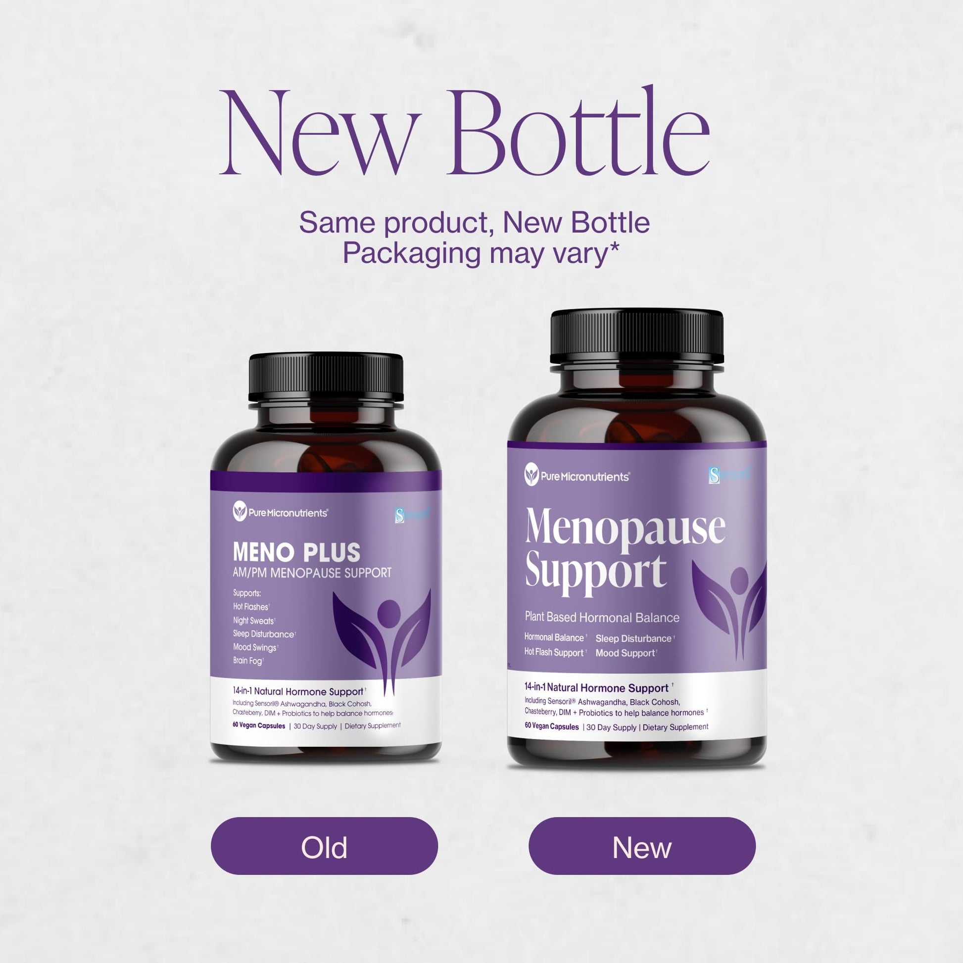 Menopause Supplements for Women - Natural Hormone Balance - Hot Flashes, Night Sweats, Sleep & Mood Support. with Sensoril® Ashwagandha, DIM, Chaste Berry & Black Cohosh Root - 60 Count Pure MicronutrientsAu supplements