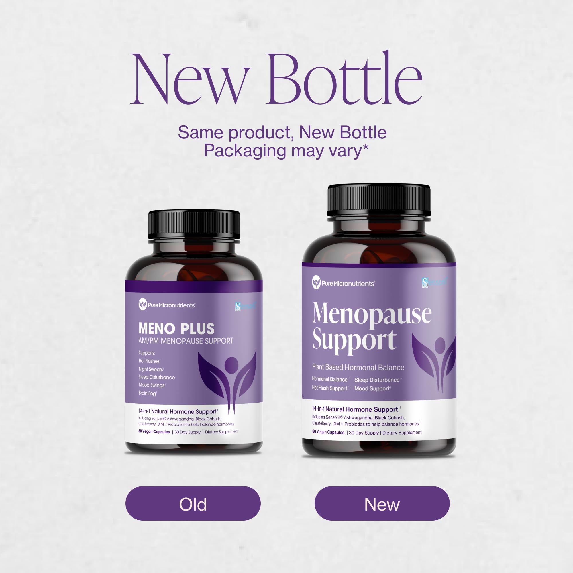 Menopause Supplements for Women - Natural Hormone Balance - Hot Flashes, Night Sweats, Sleep & Mood Support. with Sensoril® Ashwagandha, DIM, Chaste Berry & Black Cohosh Root - 60 Count Pure MicronutrientsAu supplements