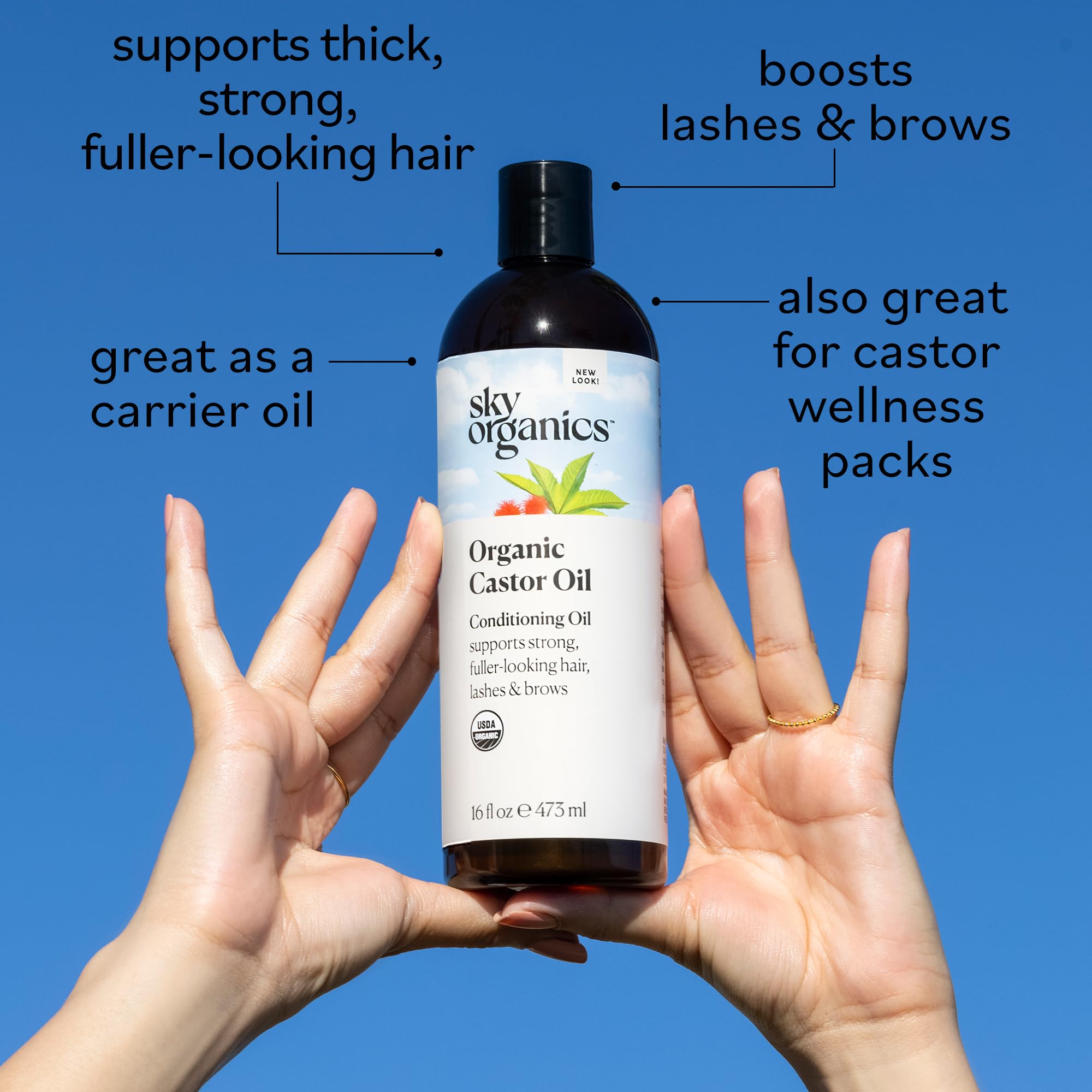Sky Organics Castor Oil (2x16oz) USDA Organic Cold-Pressed Unrefined100% Pure Sky OrganicsAu supplements