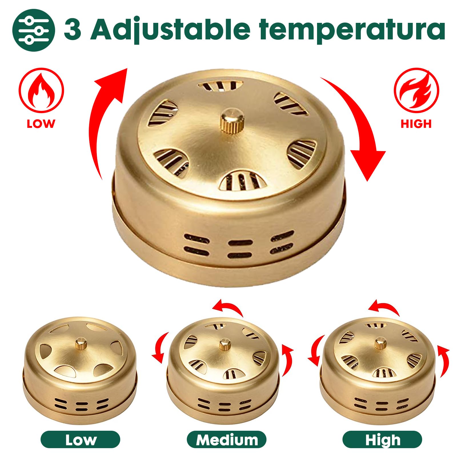 Smokeless Copper Moxa Box, Set of 3 Purifier Copper Tank Moxibustion Treatment Tool Portable BareloveAu supplements