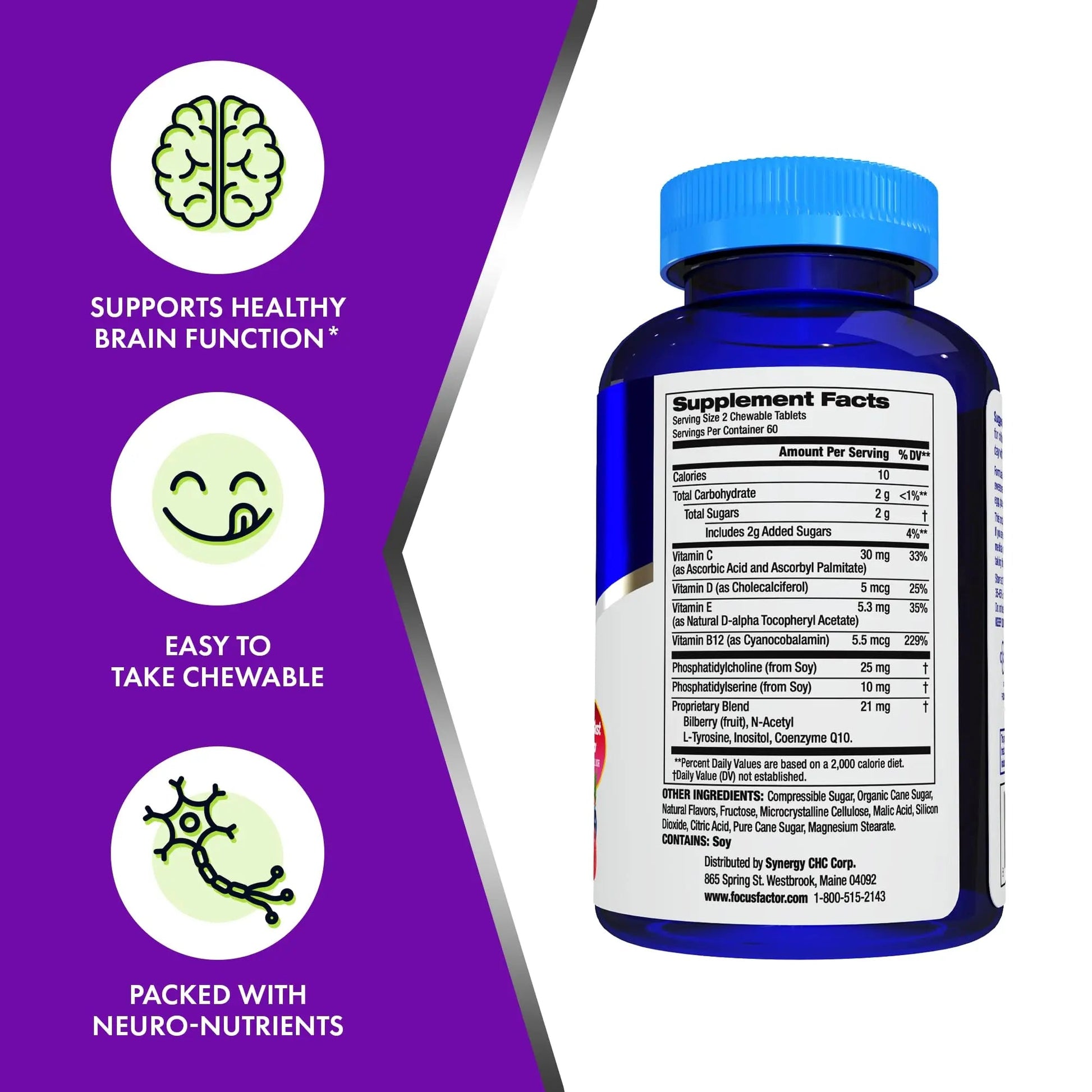 Focus Factor Kids Extra Strength Daily Chewable for Brain Health Support, 120 Count – Vitamins - Quality Formula Focus FactorAu supplements