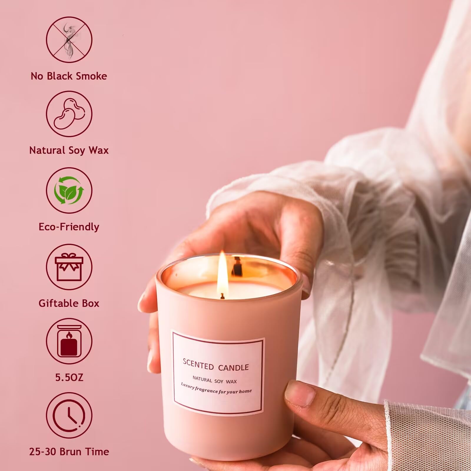 POWSHELF Scented Candle Gifts for Women, Bathroom Decor Candle for Home Scented, 5.5 Oz Jar POWSHELFAu supplements