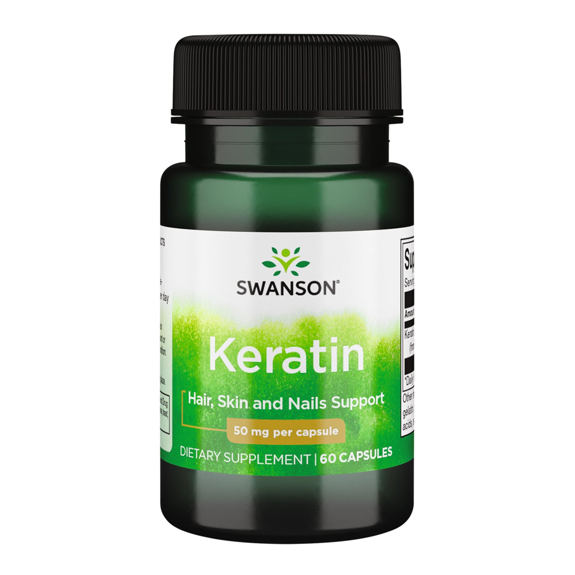 Swanson Keratin (from Tibetan Wool) - Natural Supplement Promoting Healthy Joints, Hair, Skin & Nails - Helps Nourish Healthy Connective Tissues - (60 Capsules, 50mg Each) SwansonAu supplements