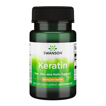 Swanson Keratin (from Tibetan Wool) - Natural Supplement Promoting Healthy Joints, Hair, Skin & Nails - Helps Nourish Healthy Connective Tissues - (60 Capsules, 50mg Each) SwansonAu supplements