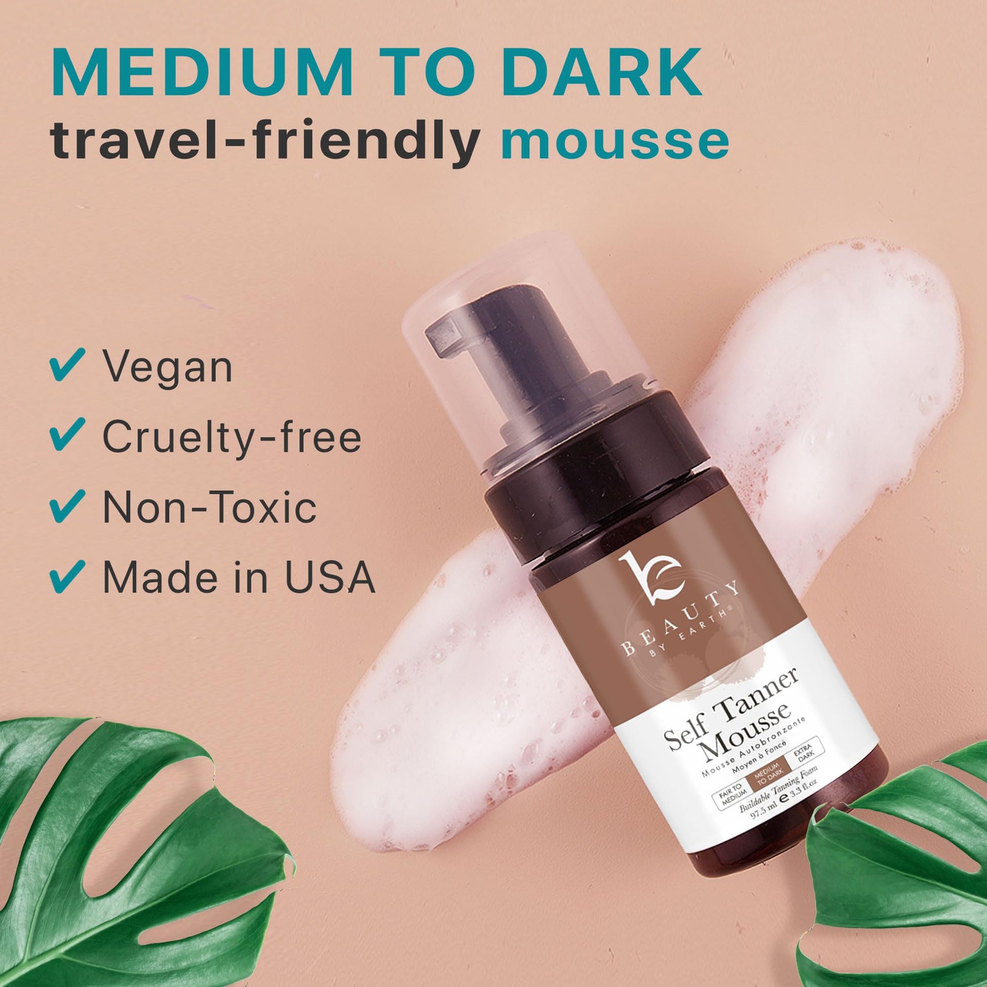 Self Tanner Tanning Mousse Kit - USA Made with Natural & Organic Ingredients Beauty by EarthUS supplements