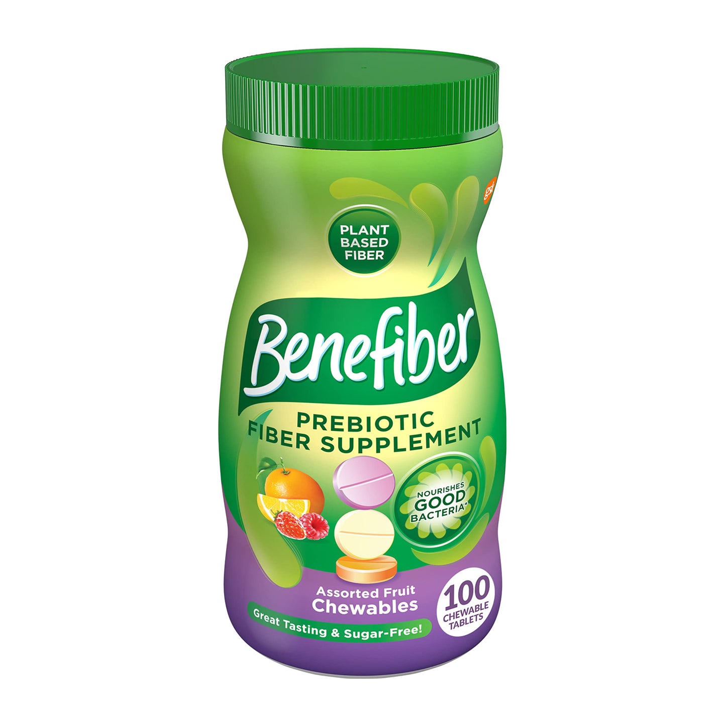 Benefiber Chewable Prebiotic Fiber Supplement Tablets for Digestive Health, Assorted Fruit Flavors BenefiberUS supplements