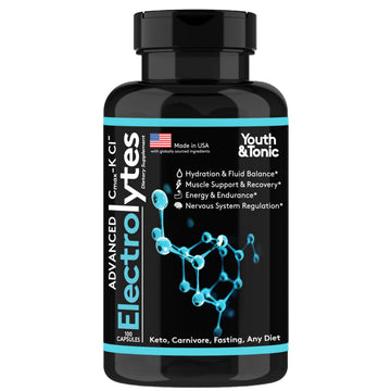 Complete Electrolyte Supplement Pills High Absorption | Cmax Potassium Chloride Magnesium Sodium Calcium Zinc | Boost Endurance Muscle Recovery Mental Focus | Salt Electrolytes Tablets | Keto Friendly Youth & TonicAu supplements