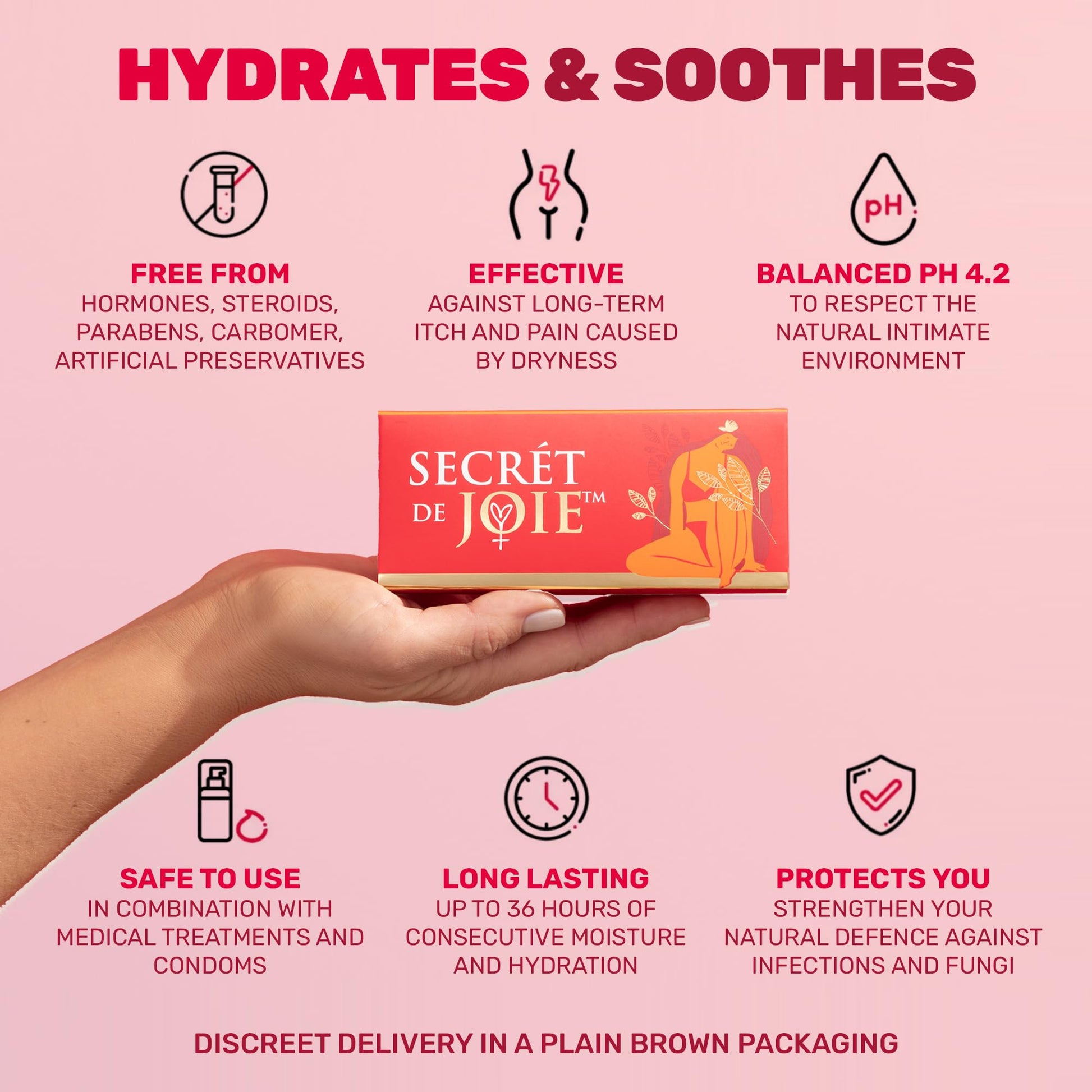 SECRET DE JOIE REVIVE Vaginal Moisturizer for Women - Long-Lasting Dryness & Discomfort Relief SECRET DE JOIEAu supplements