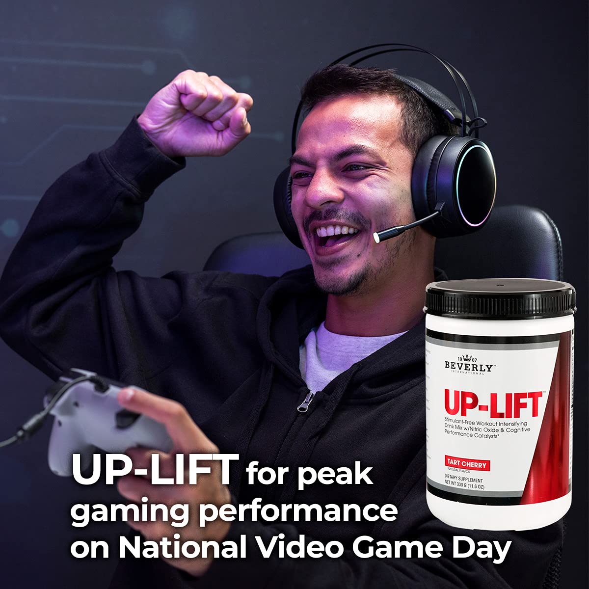 Beverly International Up-Lift Stimulant Free 330 grams. Workout Energy Drink Mix w/Nitric Beverly InternationalAu supplements