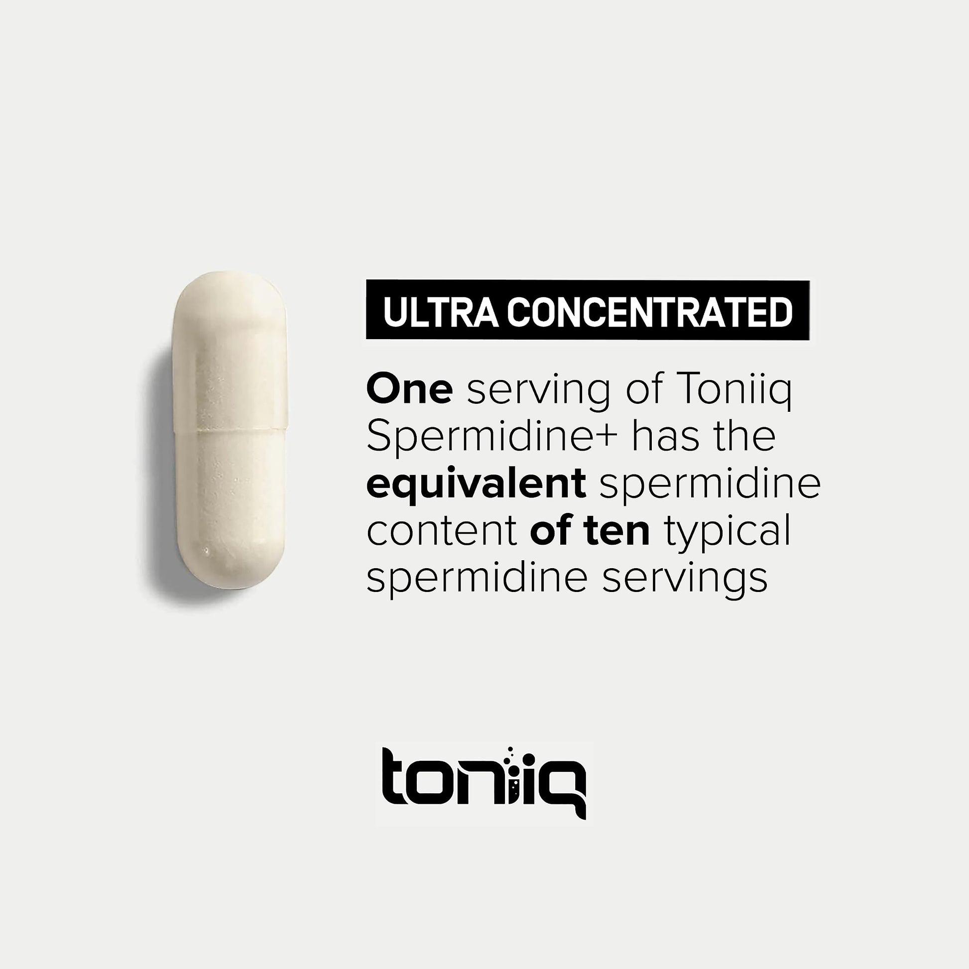 Toniiq 22mg Ultra Concentrated Spermidine Supplement -Spermidine Supplements for Men and Women - Rice Germ Extract and Trihydrochloride Complex Blend - 60 Vegetarian Capsules - 30 Servings ToniiqAu supplements