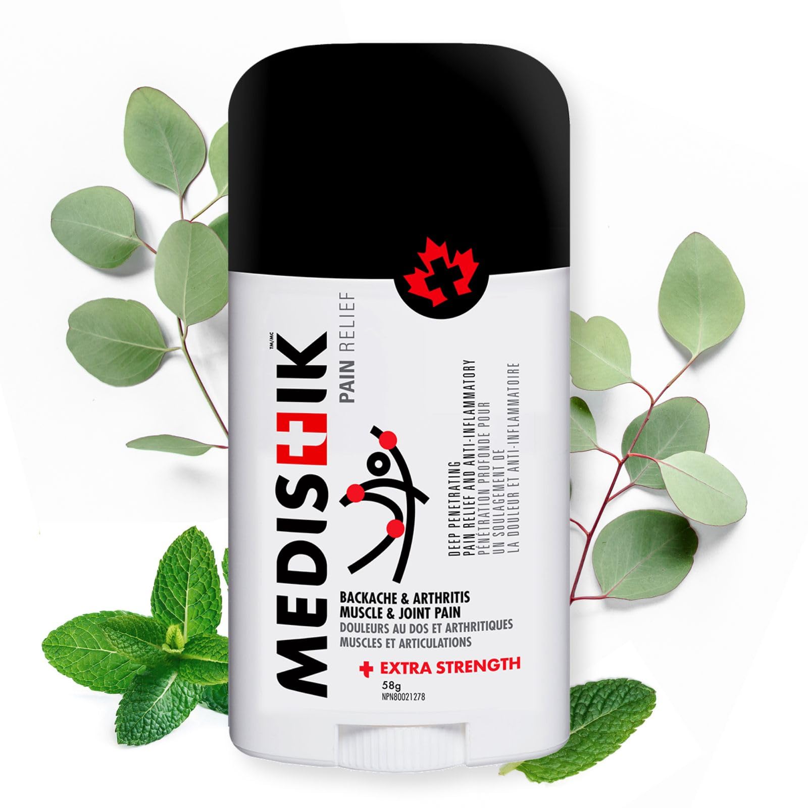Medistik Extra Strength Pain Relief Stick. Long Lasting Topical Pain Reliever for Backache, Muscle & Joint Pain, 58g (One Pack) MedistikAu supplements