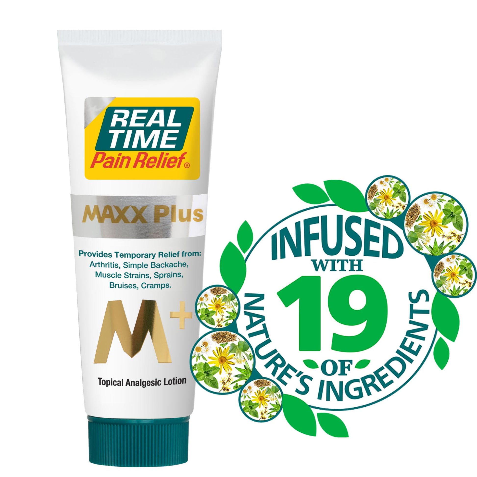 Real Time Pain Relief MAXX Plus - 7oz Tube | Intensive Formula with 19 Natural Ingredients Including Hemp Oil | Fast-Acting Relief for Muscle Pain, Arthritis, Backaches, and More Real Time Pain ReliefAu supplements