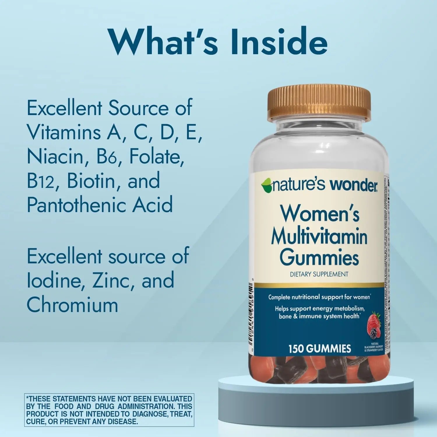 Nature's Wonder Women's Multivitamin Gummies, Supports Energy, Metabolism, Bone and Immune System Health Nature's WonderAu supplements
