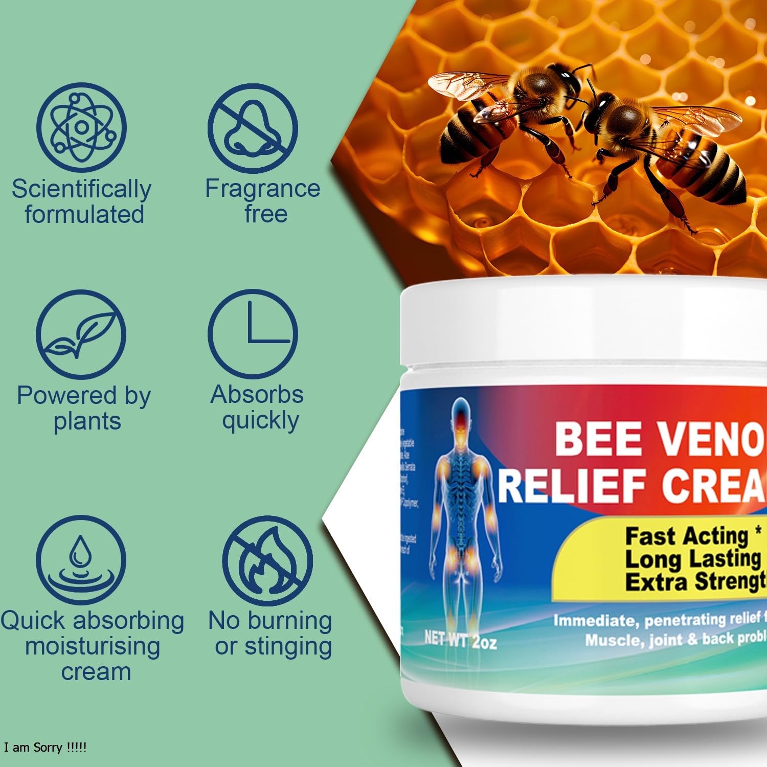 DUBOONAIO Bee Venom Joint Muscle Bone Cream, High Strength Fast Acting, Help for Back, Neck, Hand, Feet, Knee, Muscle, Shoulder, Wrist, Elbow, Hip, Nerve, Ankle, Foot Discomfort DUBOONAIOAu supplements