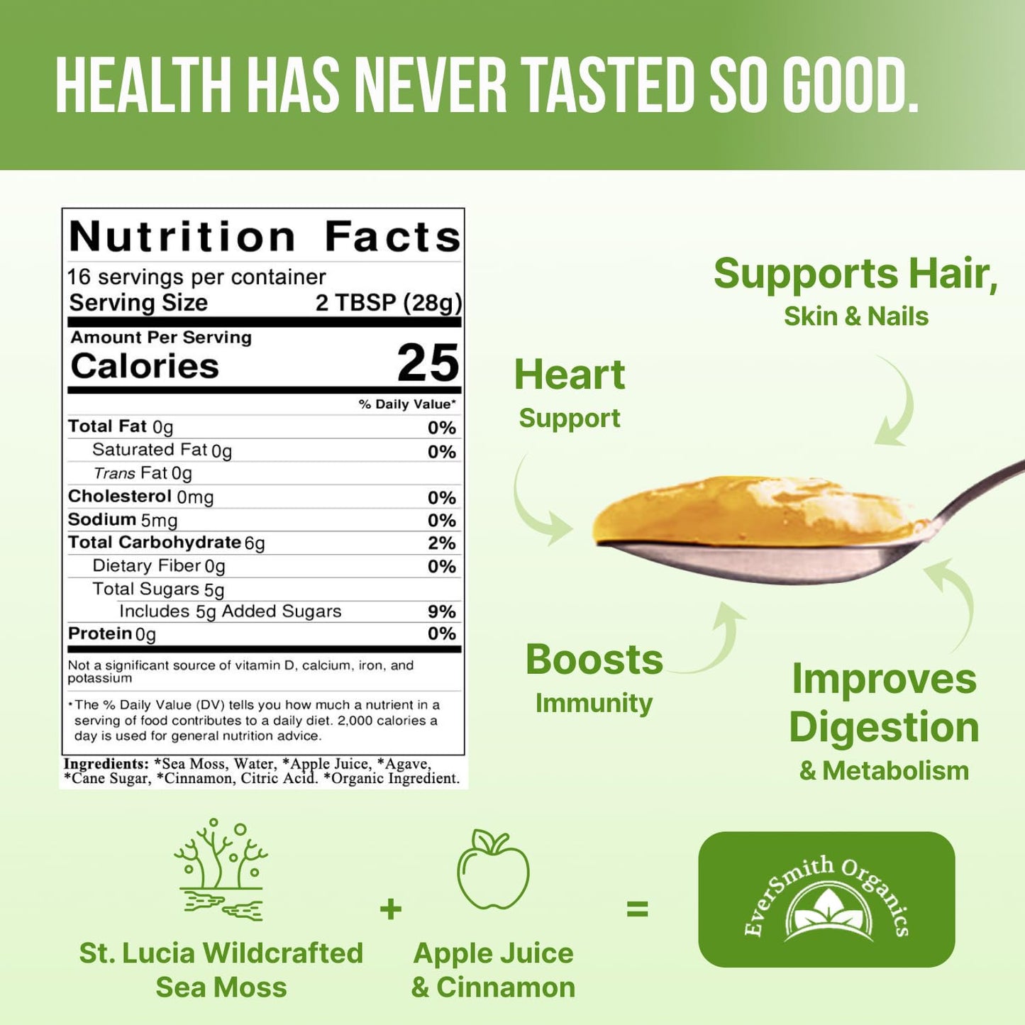 EverSmith Organics - Wildcrafted Irish Sea Moss Gel | Made in USA | Rich in Vitamins EverSmith OrganicsUS supplements