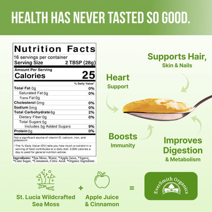 EverSmith Organics - Wildcrafted Irish Sea Moss Gel | Made in USA | Rich in Vitamins EverSmith OrganicsUS supplements
