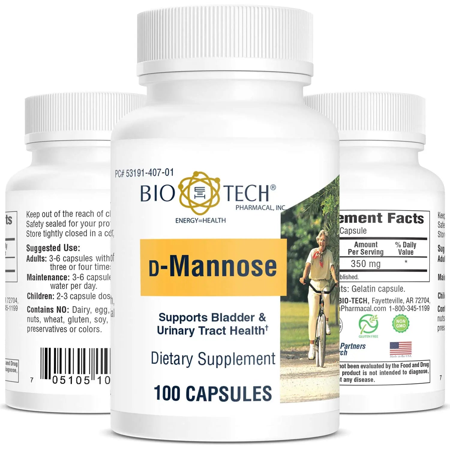 Bio-Tech Pharmacal D-Mannose, Supports Bladder and Urinary Tract Health (100 Count) Bio-Tech PharmacalAu supplements