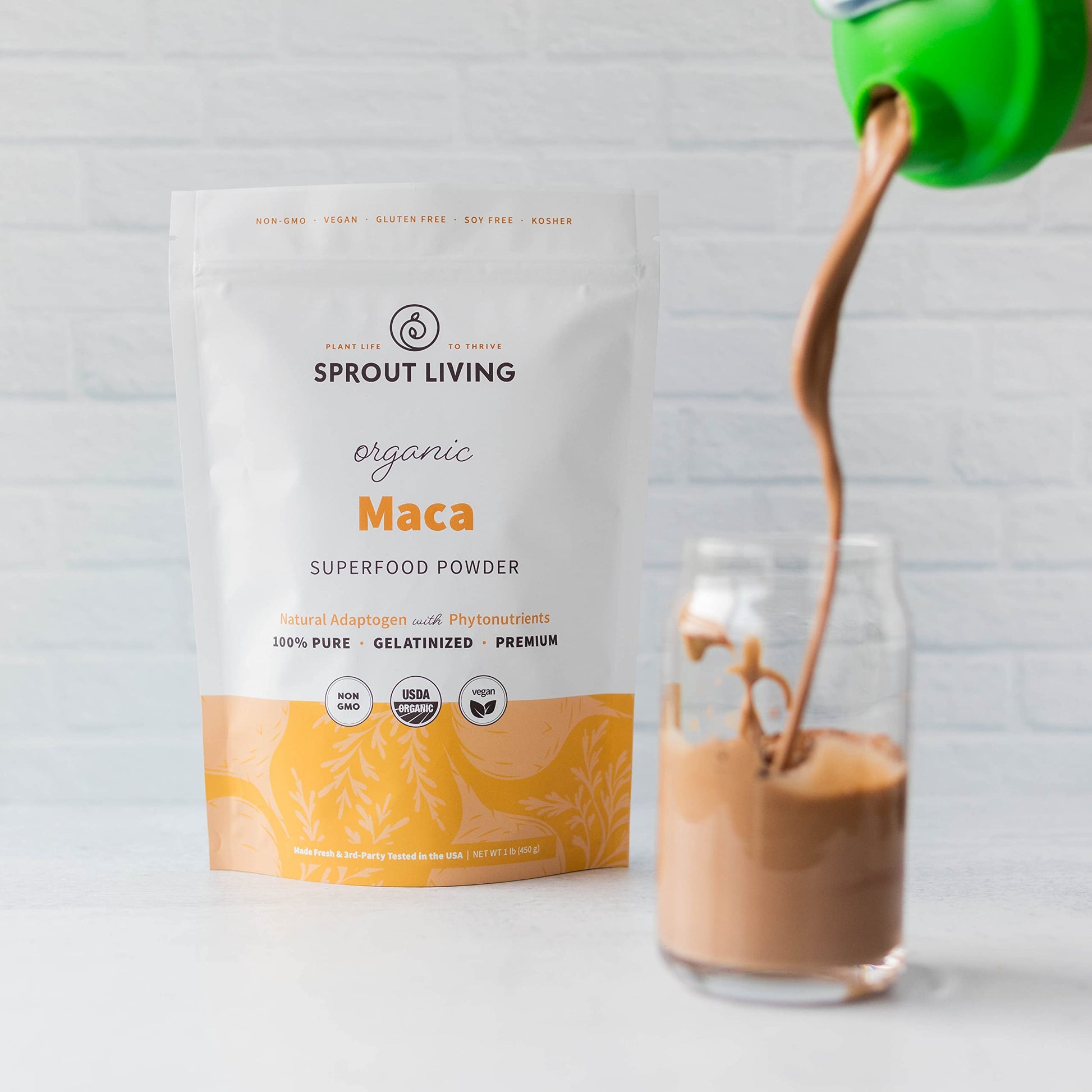 Sprout Living Organic Gelatinized Maca Root Powder, Superfood, Adaptogen, 1 lb Sprout LivingAu supplements