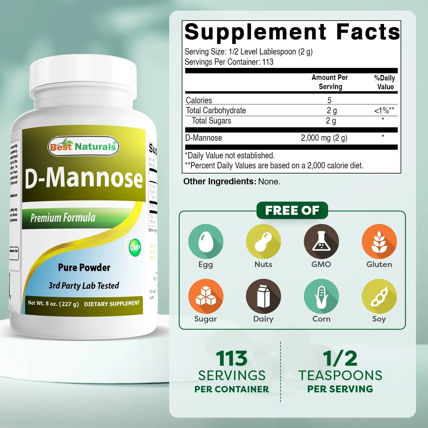 Best Naturals D-Mannose Pure Powder - Urinary Tract Cleanse Supplement - 8 OZ Best NaturalsAu supplements