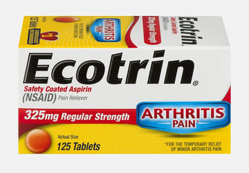 Ecotrin Safety Coated Aspirin Arthritis Pain Reliever Tablets, Regular Strength, NSAID 325 mg, 125 ct (Pack of 2) EcotrinAu supplements