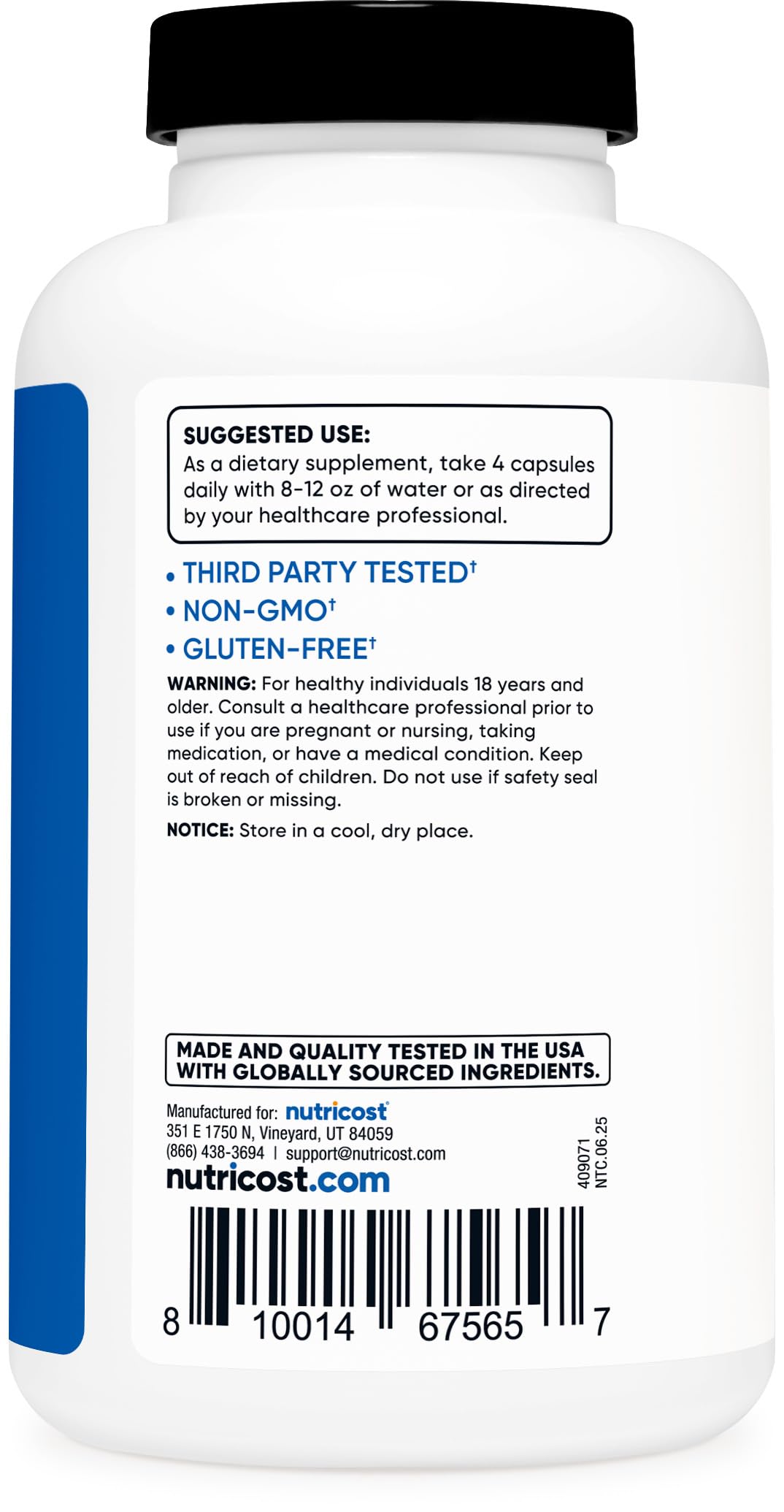 Nutricost Creatine Monohydrate 3,000mg, 180 Capsules (750mg Per Capsule) - Gluten Free, Non-GMO NutricostAu supplements
