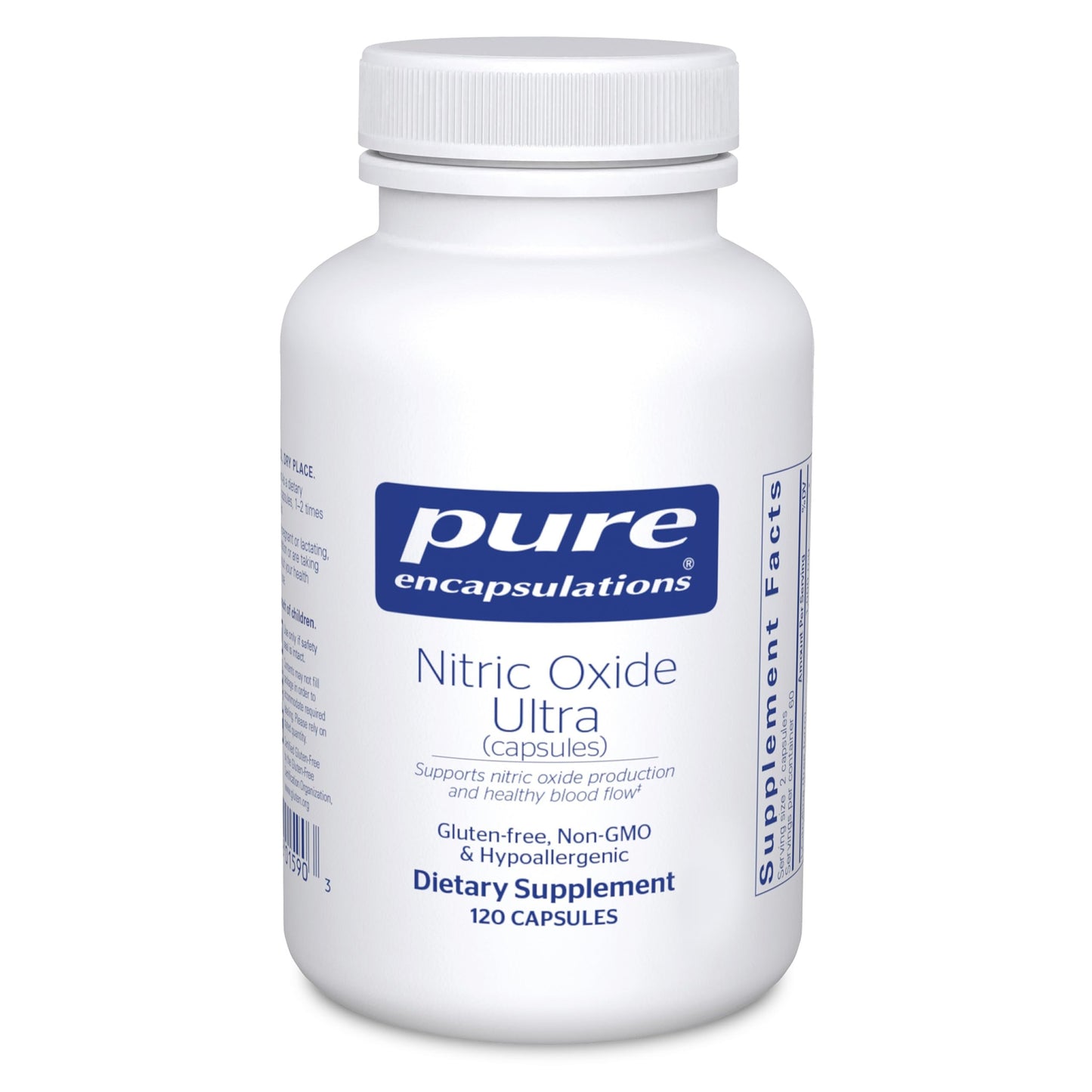 Pure Encapsulations Nitric Oxide Ultra (Capsules) - Supplement Supports Nitric Oxide Production, Healthy Blood Flow & Vascular Health - with L-Citrulline & CranLoad Cranberry Extract - 120 Capsules Pure EncapsulationsUS supplements