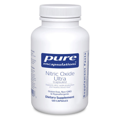 Pure Encapsulations Nitric Oxide Ultra (Capsules) - Supplement Supports Nitric Oxide Production, Healthy Blood Flow & Vascular Health - with L-Citrulline & CranLoad Cranberry Extract - 120 Capsules Pure EncapsulationsUS supplements
