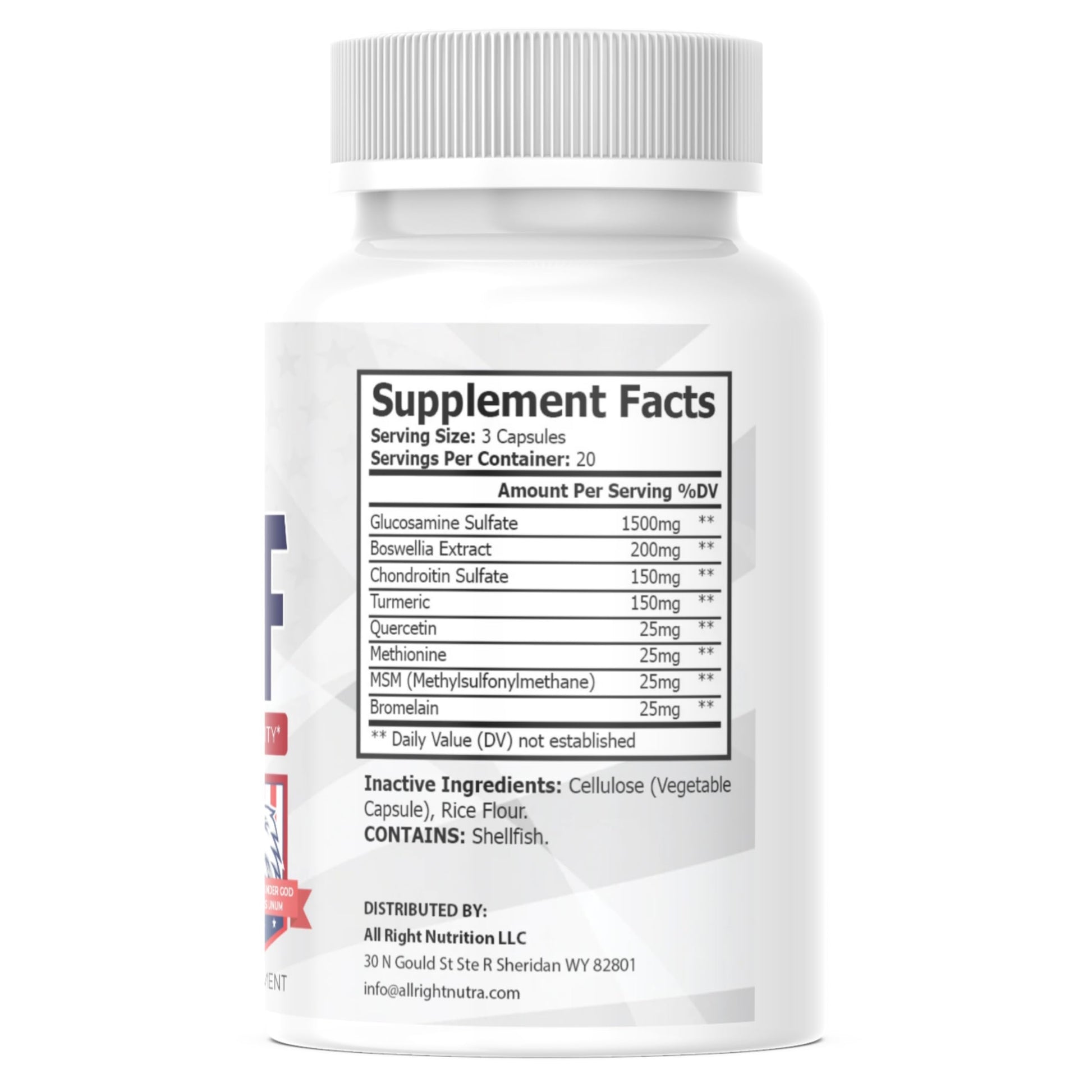 All Right Nutrition Joint Chief - Joint & Muscle Support - Mobility Aid - 60 Capsules All Right NutritionAu supplements