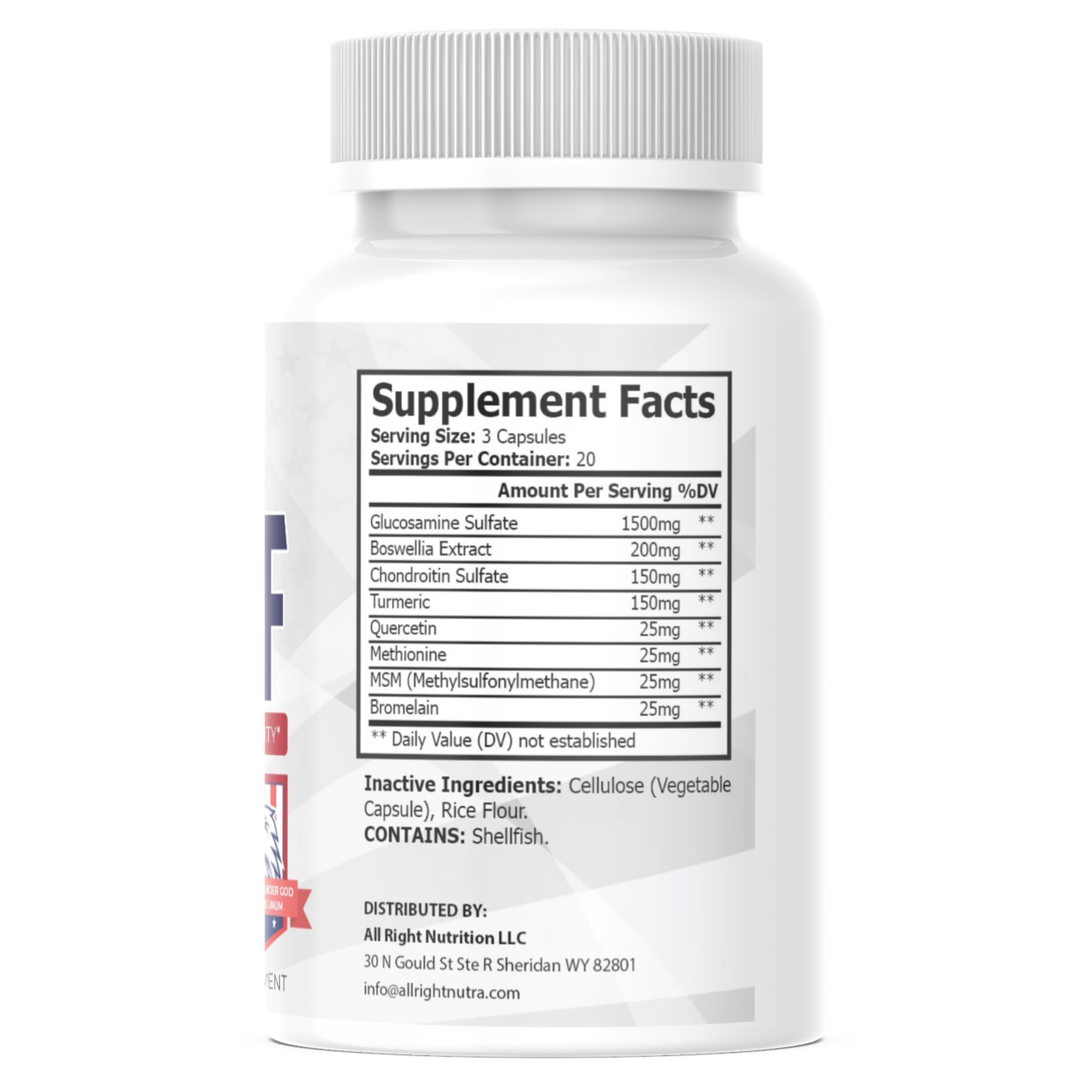 All Right Nutrition Joint Chief - Joint & Muscle Support - Mobility Aid - 60 Capsules All Right NutritionAu supplements