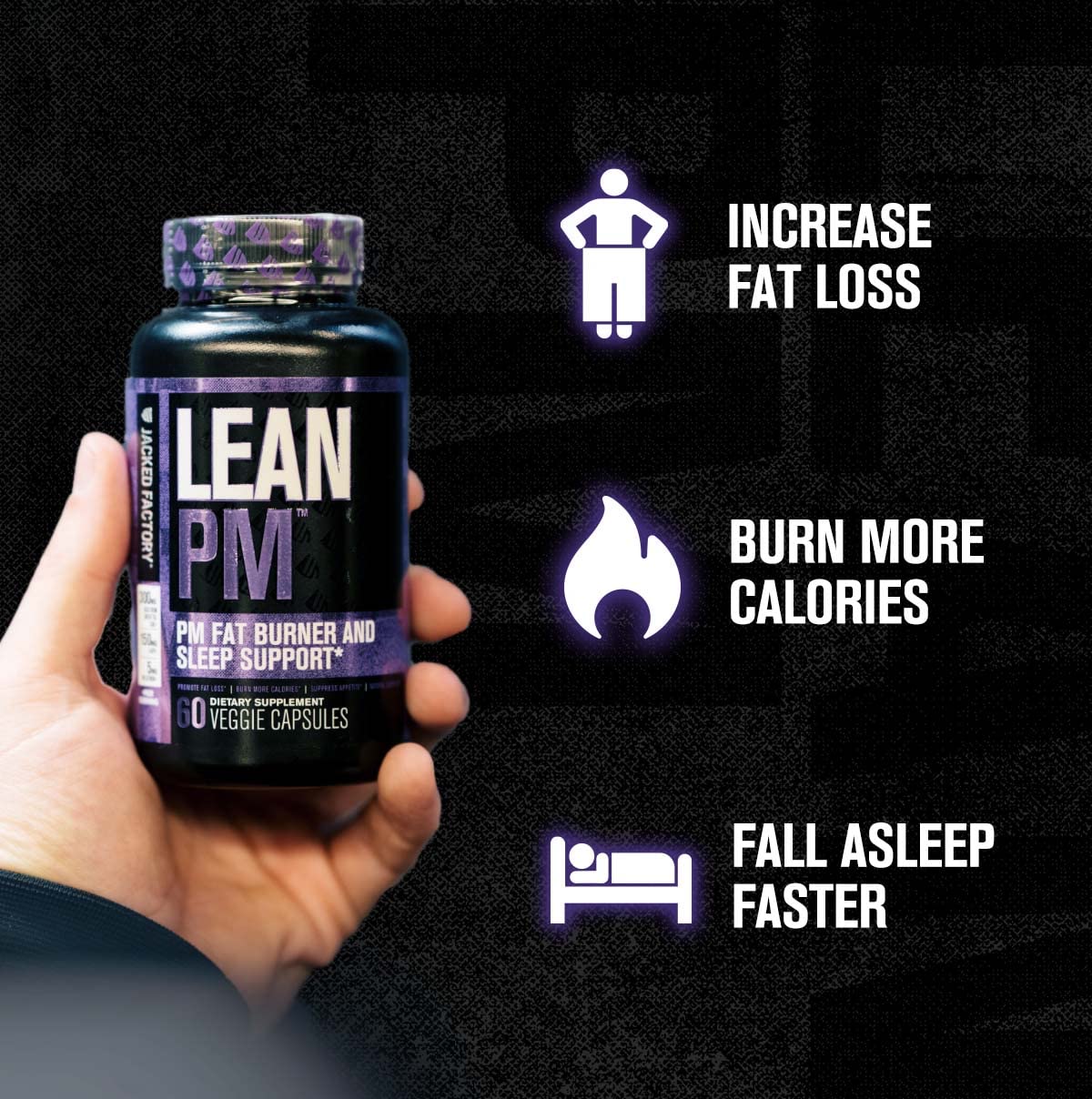Jacked Factory Lean PM Night Time Fat Burner, Sleep Aid Supplement, & Appetite Suppressant Jacked FactoryUS supplements
