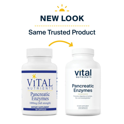 Vital Nutrients Pancreatic Enzymes 1000mg (Full Strength) | Pancreatin Digestion Supple Vital NutrientsUS supplements